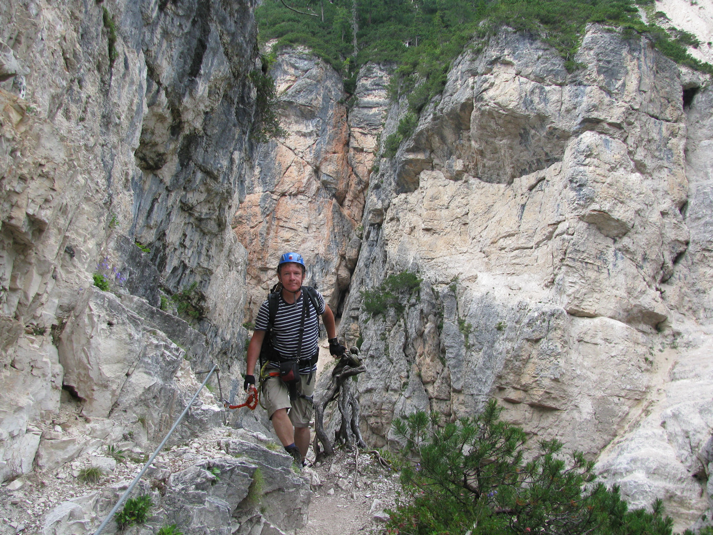 Dolomity. Wodospady Fanes.