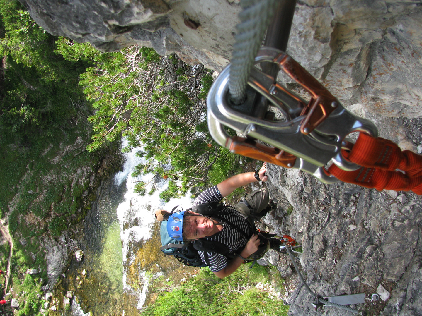 Dolomity. Wodospady Fanes.