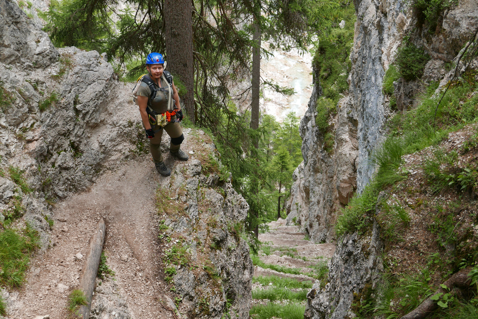 Dolomity. Wodospady Fanes.
