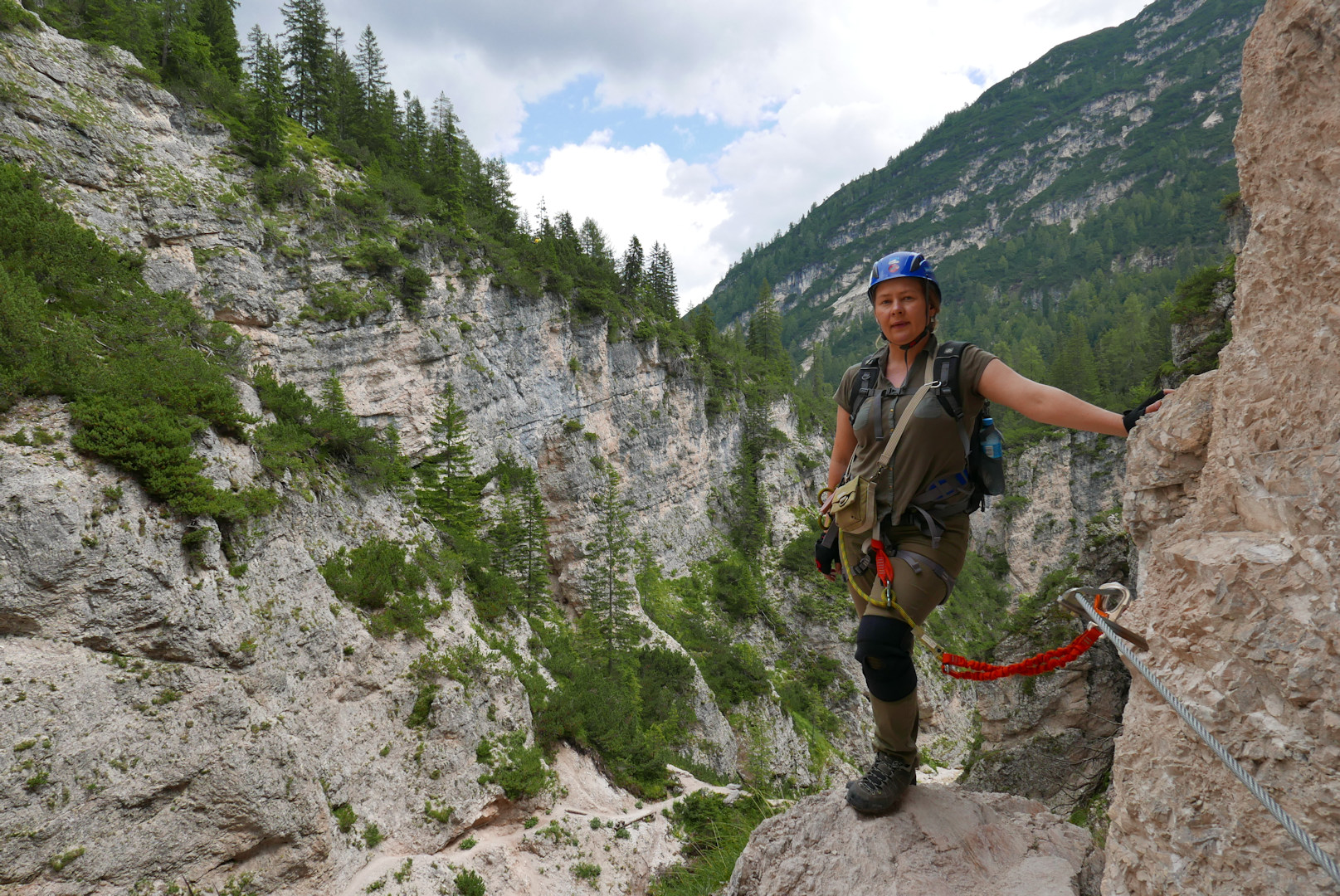 Dolomity. Wodospady Fanes.