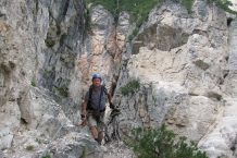Dolomity. Wodospady Fanes.