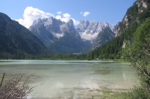 Dolomity. Wodospady Fanes.