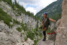 Dolomity. Wodospady Fanes.