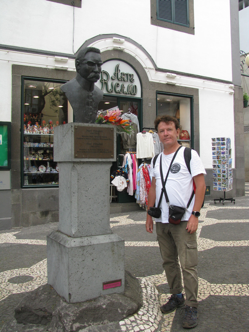 Madera, Funchal. Popiersie Józefa Piłsudskiego.